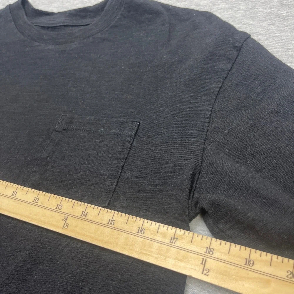 Gap T-Shirt Kids L (10) Husky Long Sleeve Black Slub Pocket EUC